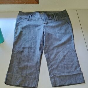 Spacegirlz Chic Gray Pinstripe Cropped Pants